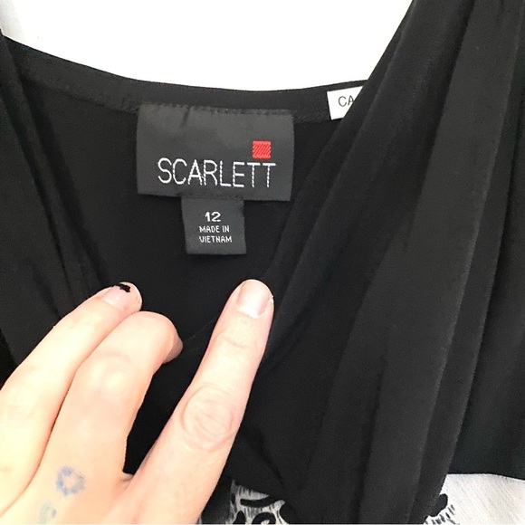 Scarlett Dress Black bodice with Animal Print Zebra and braided straps Sz 12 - Picture 6 of 6